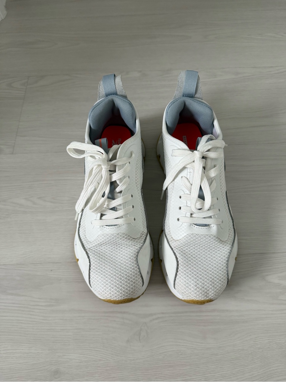 Reebok Women's White Sneakers with Light Gray Accents